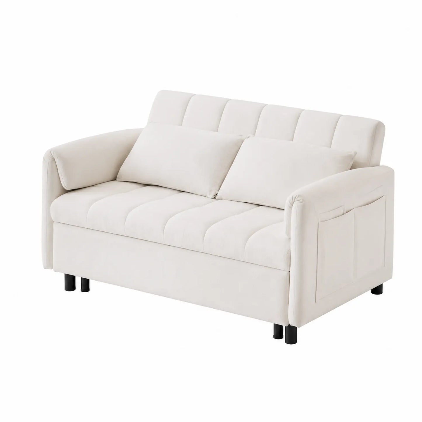 2-Sitzer Sofa Beige Samt