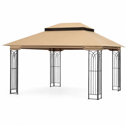Pavillon Metallgestell Beige 300x300 cm Polyester