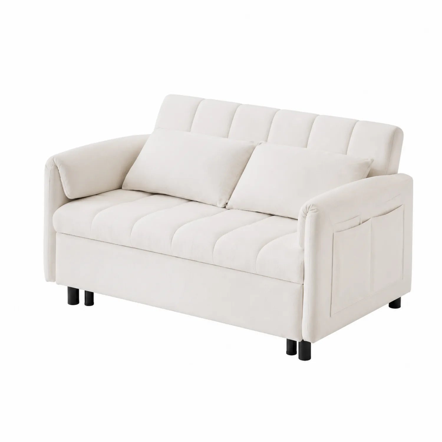 2-Sitzer Sofa Beige Samt