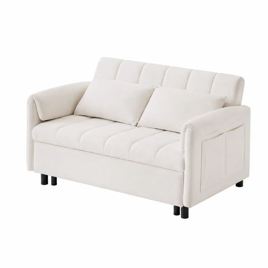 2-Sitzer Sofa Beige Samt